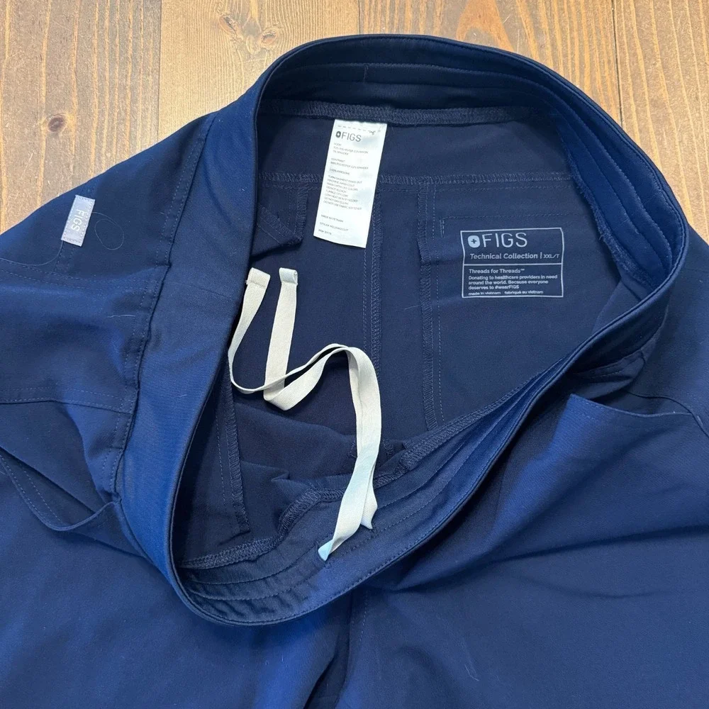 FIGS Axim Cargo Scrub Pants Technical Collection M22SW2010T Navy‎ Blue XXL Tall